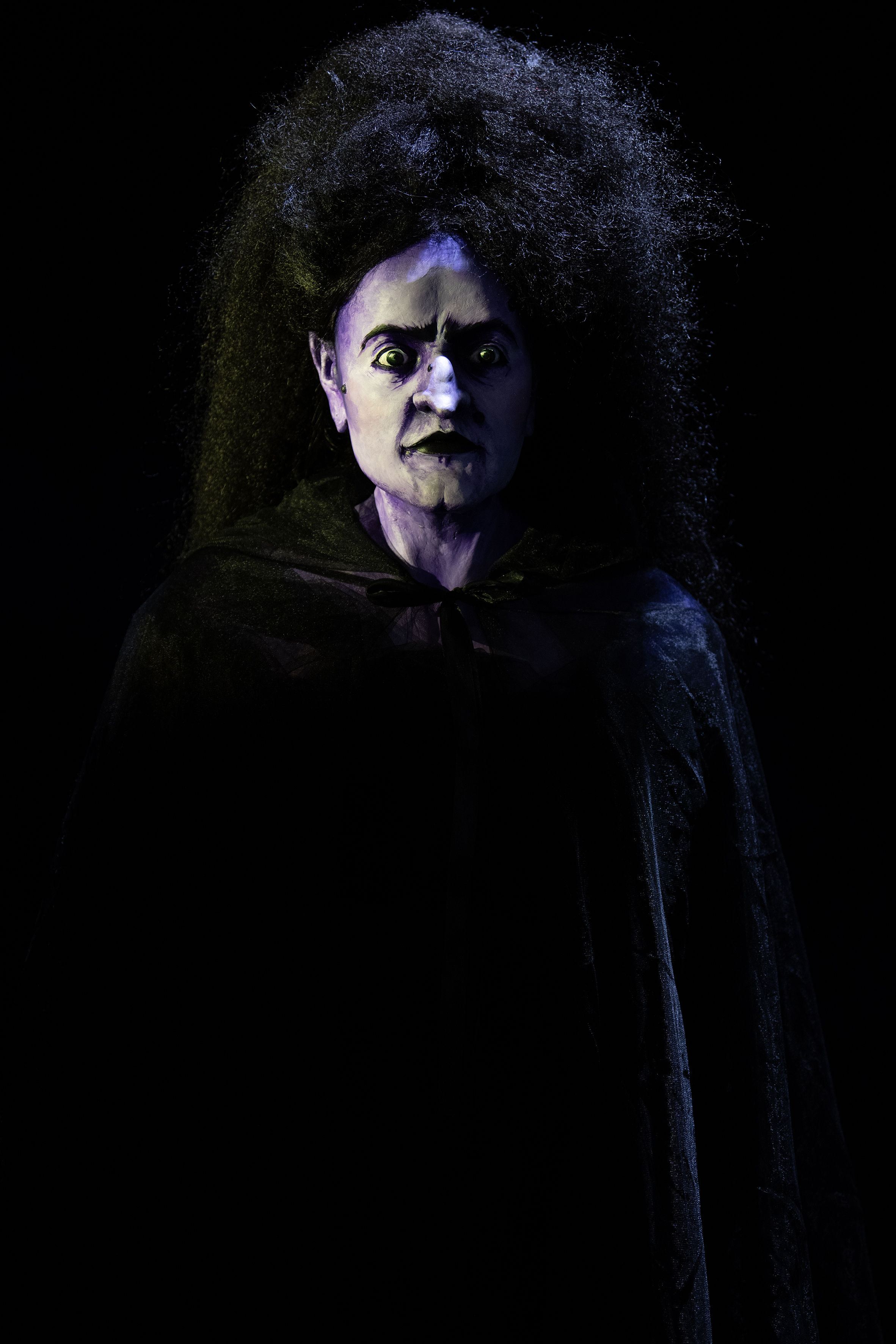Plastik einer Hexe aus Shakespeares Macbeth