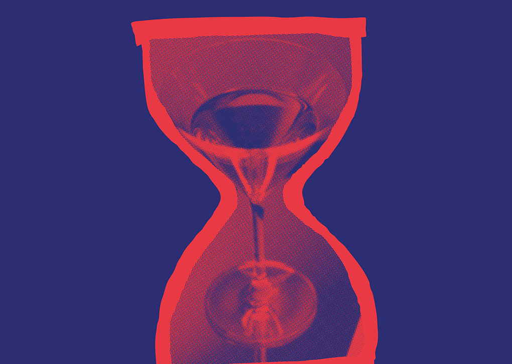 Eine stilisierte Sanduhr