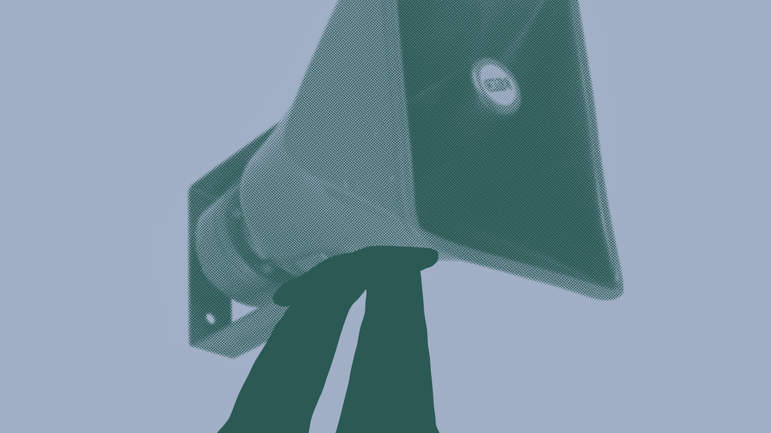 Lautsprecher mit menschlichen Beinen in Schuhen vor einfarbigem Hintergrund